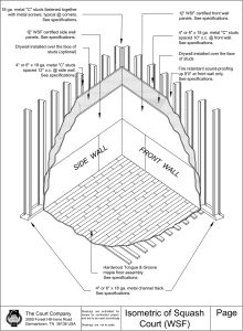 squash court design isometric